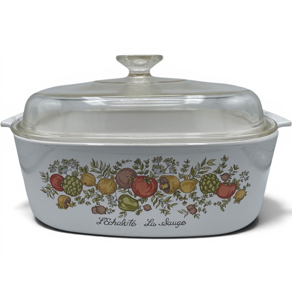 Vintage‎ Corning Ware Spice O Life 4 Quart Casserole Dish A-84-B with Lid